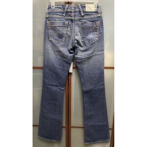 Taverniti So Jeans LA Patti Vintage Y2K 90s Paneled Distressed Blue Denim Sz 24